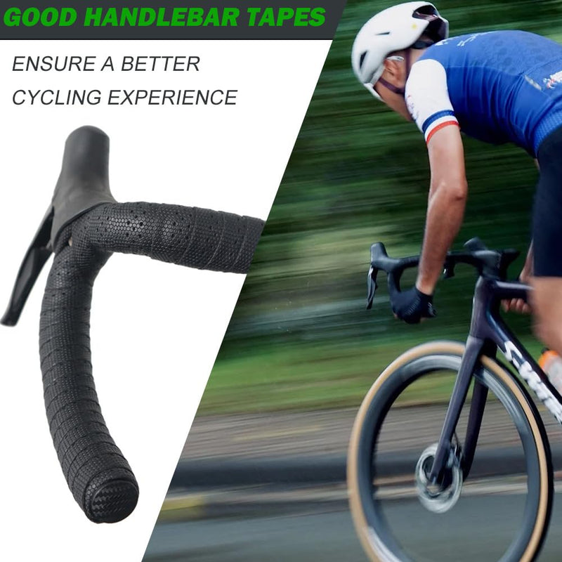 Road Bike Handlebar Tape -Black 3 mm Thick Comfortable – Soft, Classic Road Racing Bicycle Handle Bar Tape
