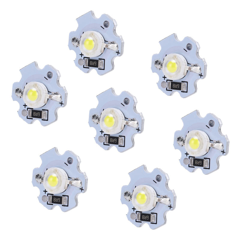 Hilitand Pack of 25 LED Chips LED Lamp Beads DIY Lighting Fixture High Power 5V 200 LM 1W (Pure White 6000-6500K) Pure White 6000-6500k