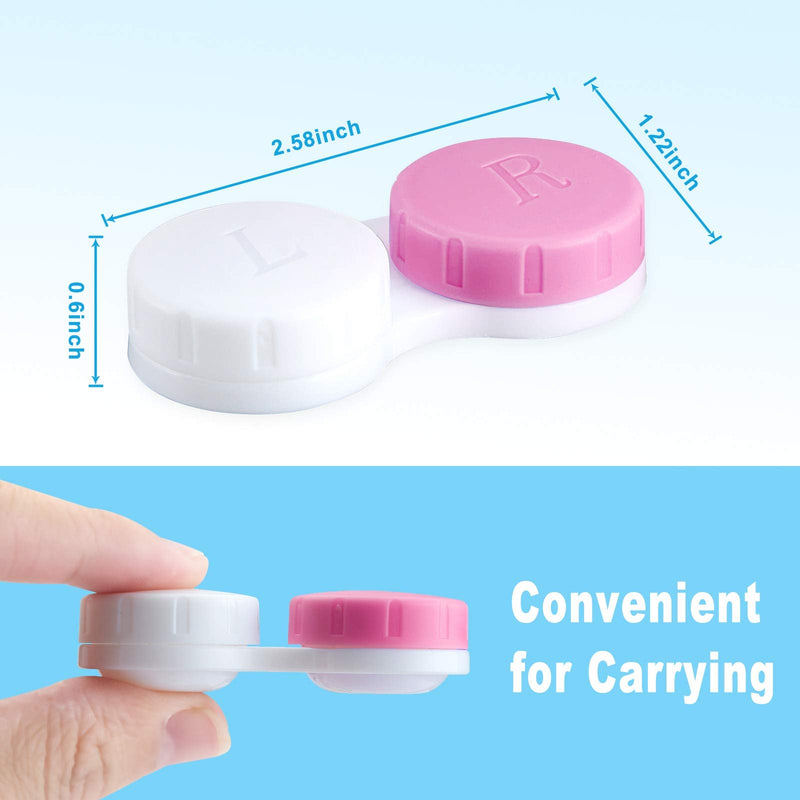 [Australia - AusPower] - 12PCS Contact Lens Case, Colorful Contact Lens Box Left/Right Eyes Holder Container, Outdoor Mini Contact Lens Soak Storage Kit for Travel&Home. 