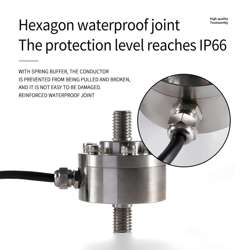 [Australia - AusPower] - Tie Rod Load Cell Sensor,Tension Compression Force Weight Pressure for Scale Sensor,High Precision ±0.2% Outer Diameter 51mm Height 71mm with 2m Cable Range (0-300KG) 0-300KG 