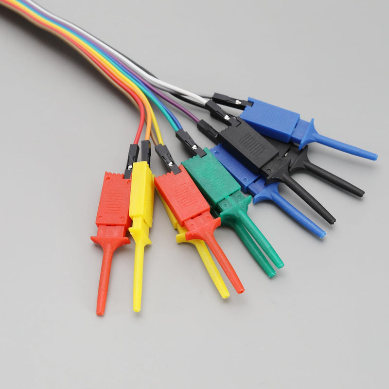 [Australia - AusPower] - Create idea 10PCS Logic Analyzer Test Hook Clip Grabber Jumper Wires & Interface Pins SOIC IC Test Hook Clip Jumper for Precision Circuit Testing/Power Supply Testing 