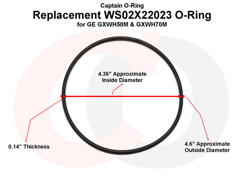 [Australia - AusPower] - Captain O-Ring - Replacement WS02X22023 O-Rings for GE GXWH50M, GXWH70M00 Water Filter Housing (3 Pack) 