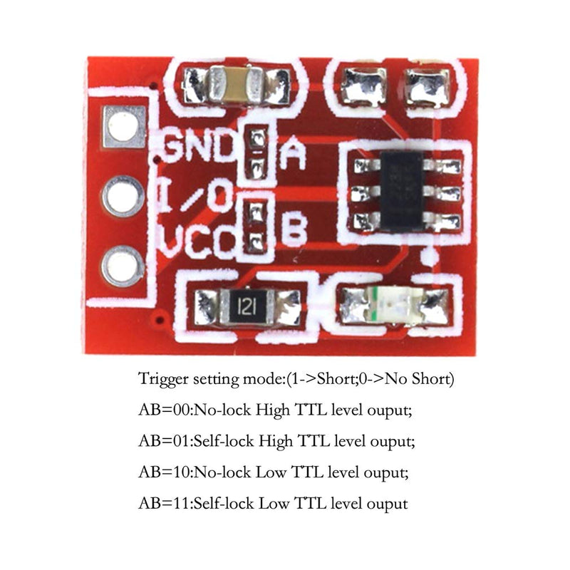 [Australia - AusPower] - Hailege TTP223 Capacitive Switch Button Module Self-Lock High Low Level Output 2.5-5.5 V Pack of 20 
