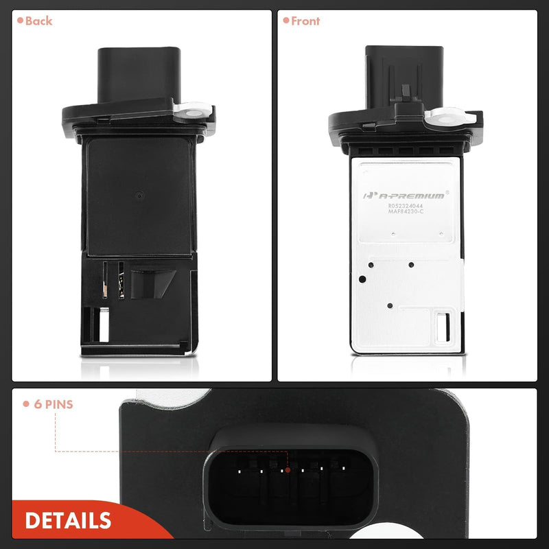 [Australia - AusPower] - A-Premium Mass Air Flow Sensor [6 Pins] Compatible with Ford, Lincoln & Mazda Vehicles - E150, E250, F150, Edge, Escape, Econoline, Explorer, Focus, Fusion, Mustang, Taurus & More # 3L3A-12B579-BA 