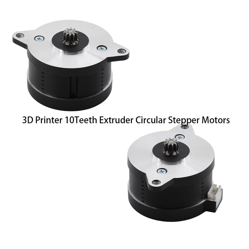 NEMA 14 36mm Pancake Stepper Motor for 3D Printer, 10Teeth Extruder Circular Stepper Motors, 2-Phase 4-Wire 100mN・m Compatible with Voron 2.4/Trident/Switchwire & Galileo Extruder,