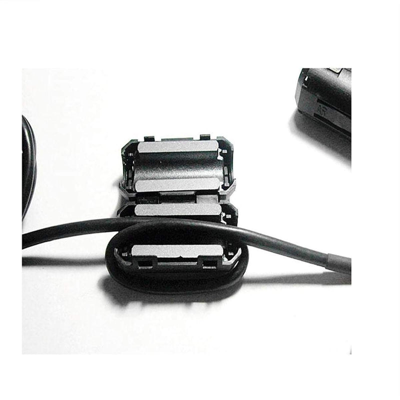 [Australia - AusPower] - 10pcs Inner 9mm 0.35'' Ferrite Clip Noise Filter Ferrite Bead Ferrite Clamps Chokes Ferrite Ring Ferrite Snap Black 