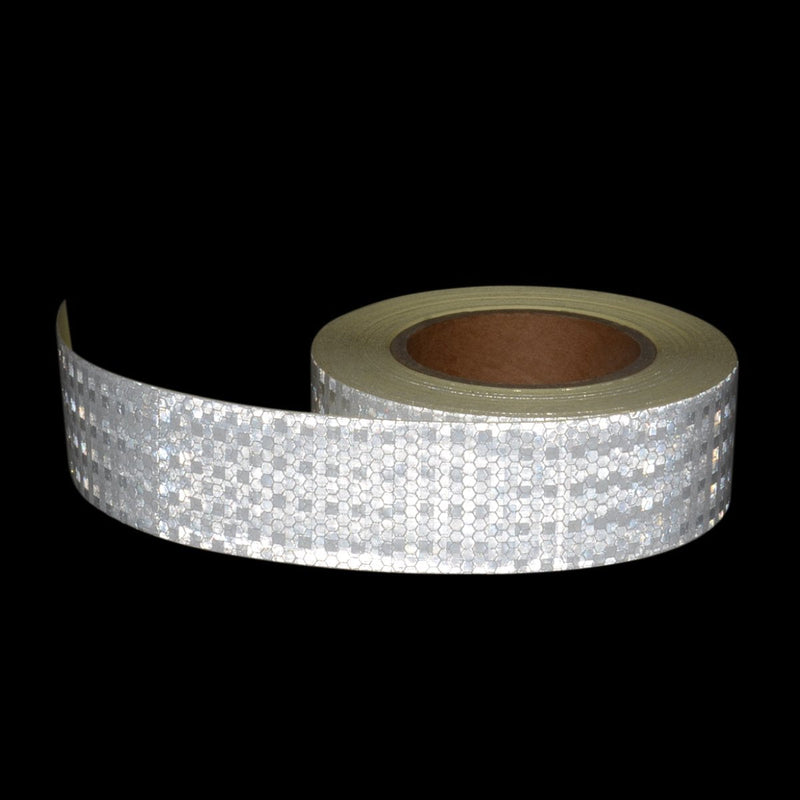 AISEY 2" X 30ft Reflective Tape White Outdoor High Vis Conspicuity Safety Tape, Reflector Tape Trailer Waterproof 2" x 30 Feet
