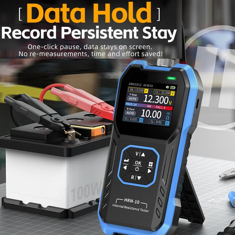 DollaTek Resistance Tester High Precision Internal Resistance Tester Lithium Battery Internal Resistance Meter 0V-±100V 0-200Ω