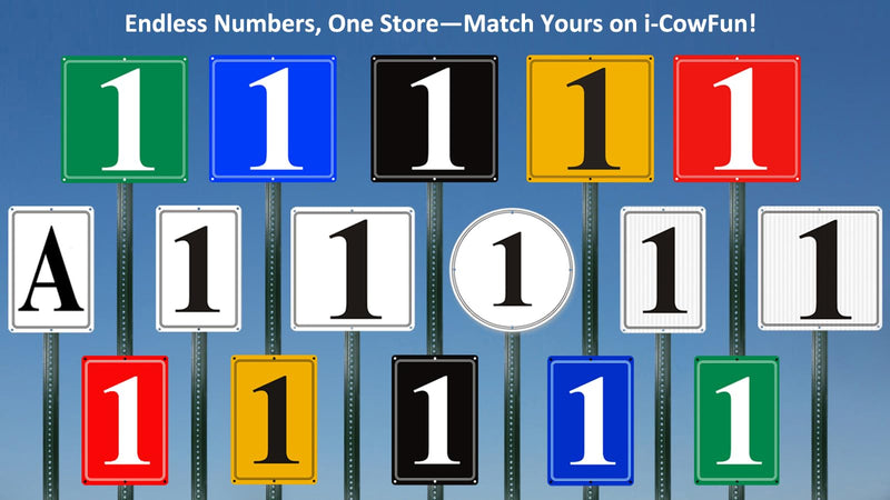 [Australia - AusPower] - Premium Reflective Metal Number Signs 1 - Aluminum 12" X 8" Parking Spot Numbered Signs Outdoor, Large, Floor, Dock, Court, Aisle, Field, No Fade, Weather-Resistant Reflective Number Signs 1 