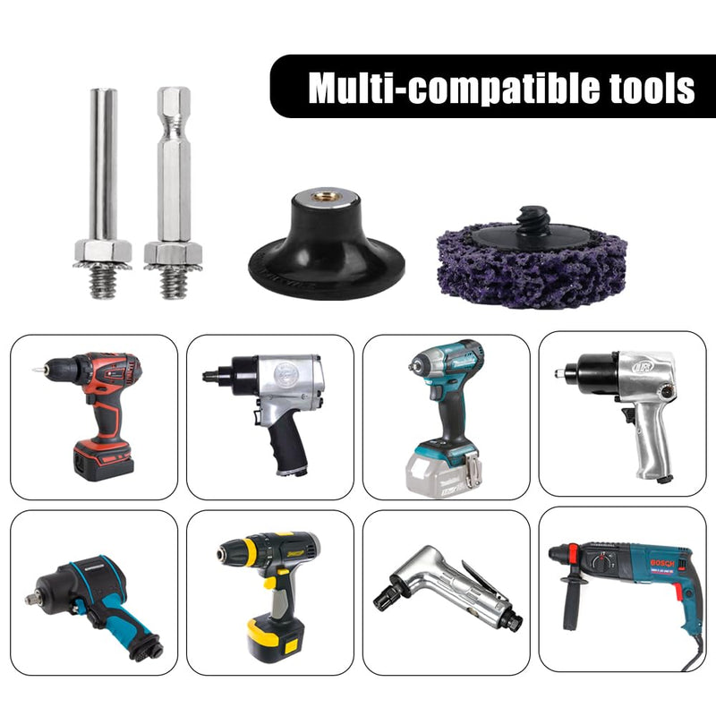 [Australia - AusPower] - CSD Disc Grinding Disc Drill 50 mm, 2 Inch Coarse Grinding Disc, Coarse Cleaning Disc with Disc Pad Holder, Nylon Fabric Disc for Angle Grinder Removal of Paint Rust Welds 