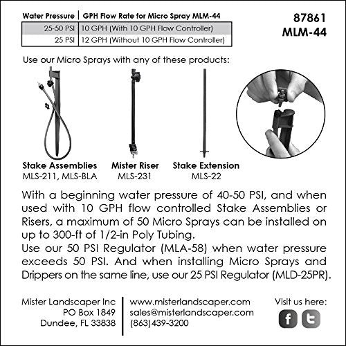 [Australia - AusPower] - Mister Landscaper 180° Half Circle Fan Micro Spray 