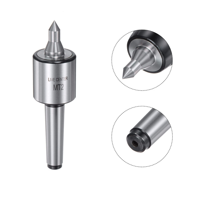 [Australia - AusPower] - uxcell MT2 Live Center, Morse Taper Precision Mid Duty Rotary Live Center Tool for CNC Lathe Metal High Speed Turning Revolving Milling 