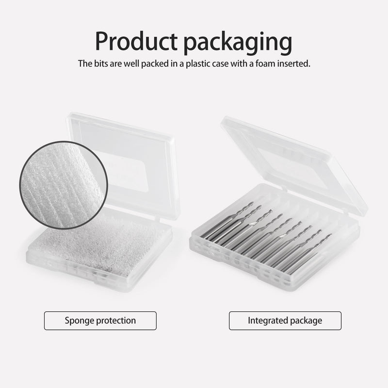 [Australia - AusPower] - HOZLY Ball Nose End Mill CNC Router Bits, 1/8" Shank 1/16 Cutting Dia for CNC Machine Milling Toos Router Bits Spiral Milling Cutter Engraving Carving Tool for MDF Acrylic Wood PVC (10) 10 