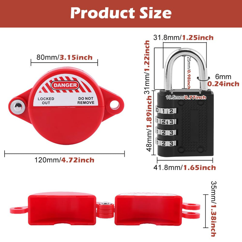 [Australia - AusPower] - Water Spigot Lock, Outdoor Faucet Lock, Applied to 1 to 2-1/2 Faucet/Water Spigot/Gate Valve/Propane Tank Valve Handles 