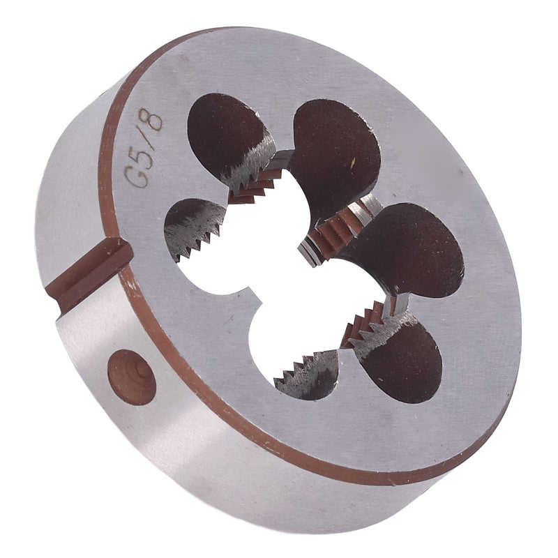 Wisecoco G5/8 Inch Round Thread Cutter Repair Tool for Alloy Steel Cylindrical Pipe Thread with 6 Chip Holes