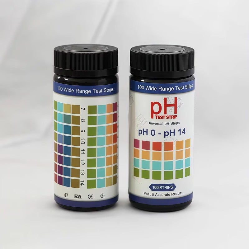 [Australia - AusPower] - pH Test Strips 0-14, 100 Strips Universal Litmus Paper for Liquid, Water, Food & Soap Making, Fast Testing Alkaline & Acid Level Results pH0-14 