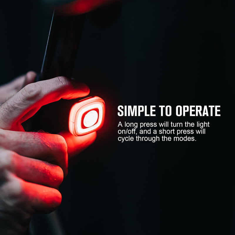 [Australia - AusPower] - OLIGHT RN 120 C Bike Lights, 120 Lumens Tail Light 260 Degree Visibility, 1500m Viewable Range, USB Rechargeable Bike Break Light, IPX6 Waterproof, Road and Urban Cyclists Type C 
