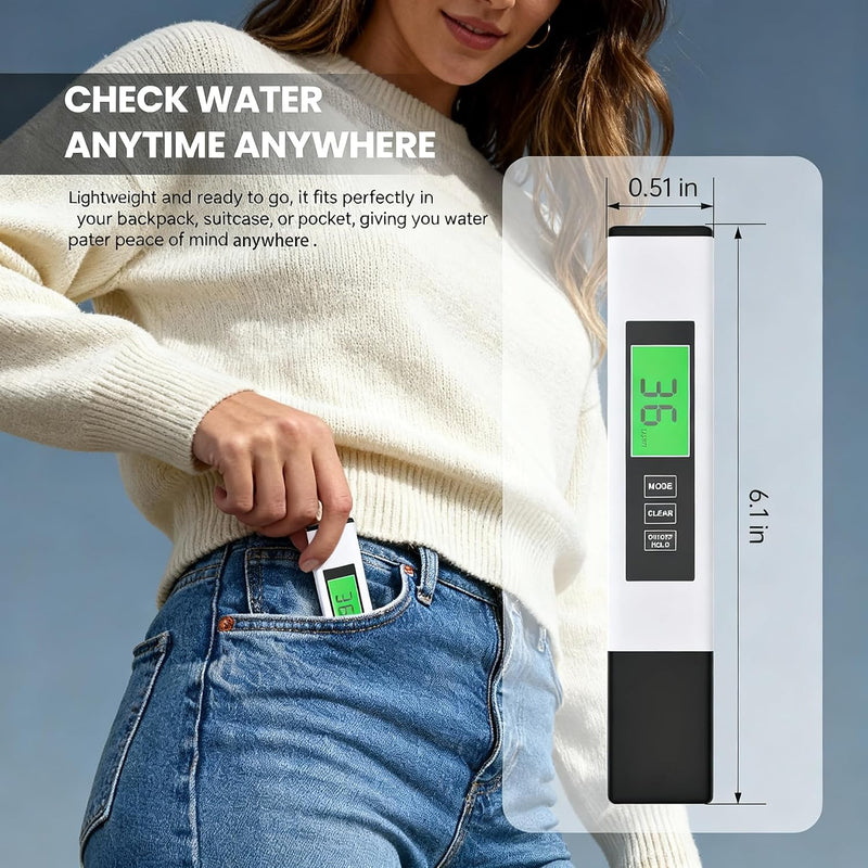 Tds Meter Digital Water Tester - Affordable & Reliable Water Testing Kits for Drinking Water - 0-9990ppm - 1s Get Accurate Reasult for Home, Well, Tap Water Quality Test and More!