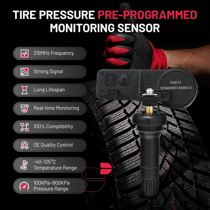 [Australia - AusPower] - BDFHYK TPMS Sensor GM 315Mhz Tire Pressure Monitoring Sensor Compatible with Chevy Silverado Tire Sensor Replacement OE# 13598771 13598772 13586335 13581558 4-Pack 