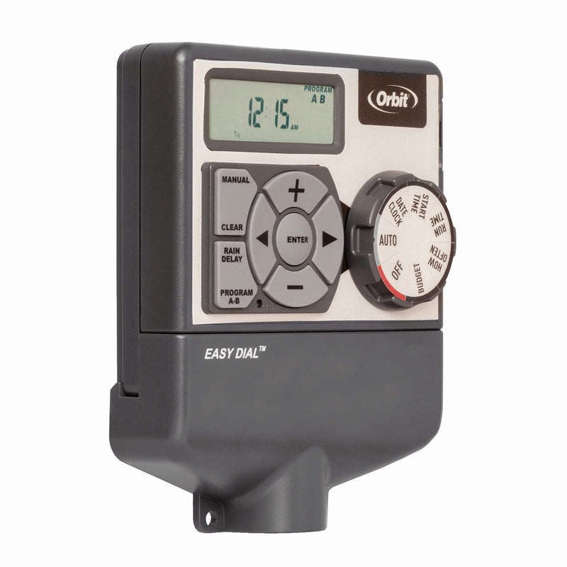 [Australia - AusPower] - Orbit 28964 Easy Dial 4-Station Indoor Sprinkler Controller Gray 4-Zone 