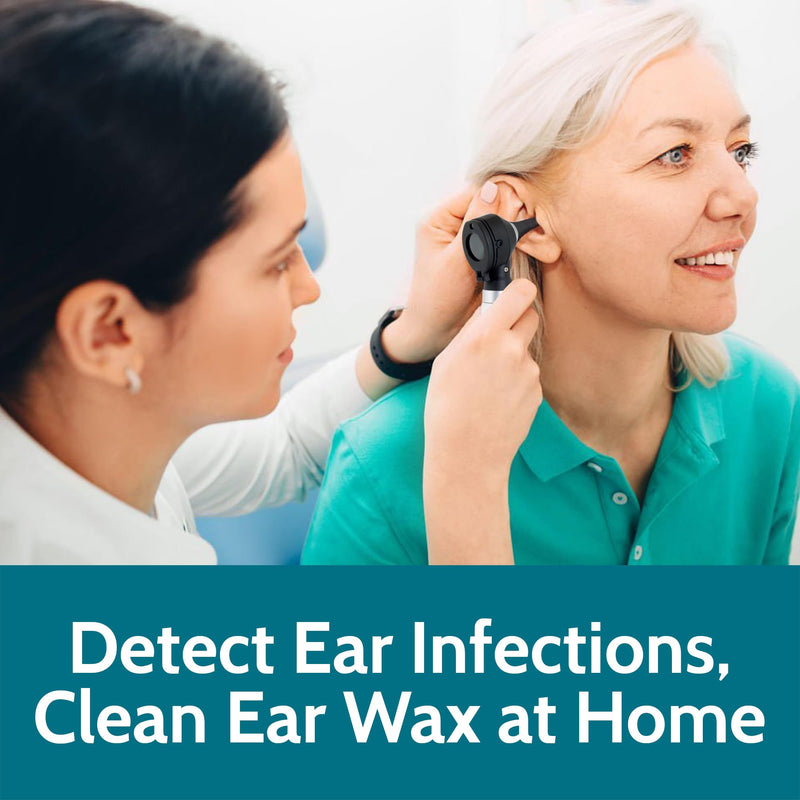 [Australia - AusPower] - Fiber Optic Mini Otoscope - Ear Scope with Light, Ear Infection Detector (Black Color) 