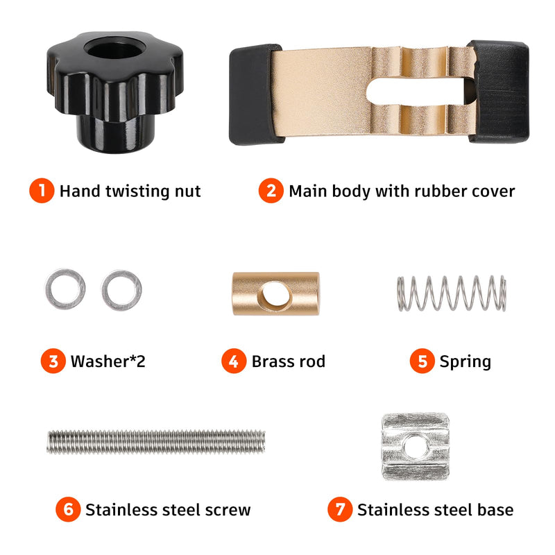 [Australia - AusPower] - LUNYEE 4PCS Mini Hold Down Clamp Kit, CNC Router Clamp for Woodworking and Metalworking, Compatible with 3018 CNC Router Machine, 3018 Pro Max/ 3018-Pro Ultra, 2.5’’Lx 0.8’’Wx 2.4’’H 