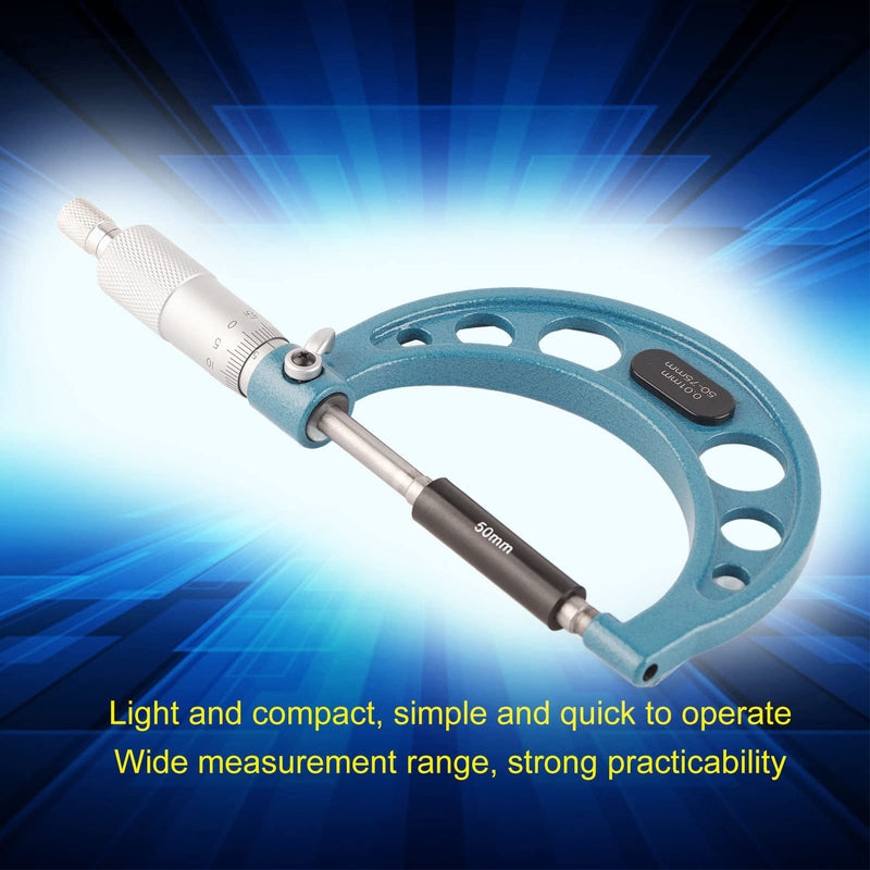 Stainless Steel External Micrometer Measuring Tool with 0.01 mm Thick Steel with High Accuracy (50-75 mm) 50-75 mm