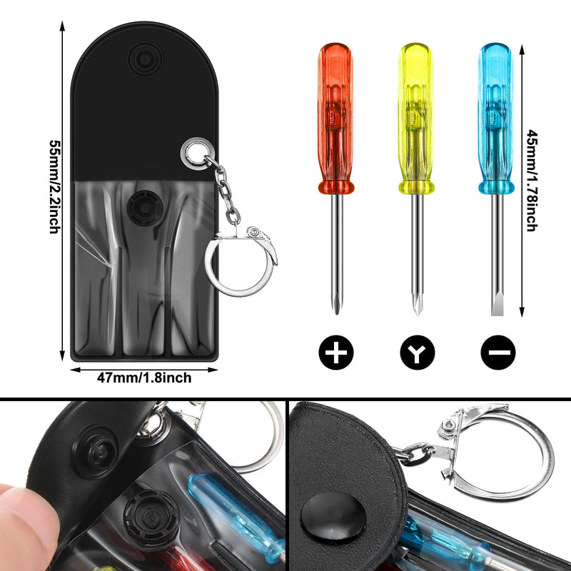 [Australia - AusPower] - 36 Pcs Mini Screwdriver Keychains Tape Measures Mini Tools Bulk for Adults Men Father Birthday Party Gifts 36 