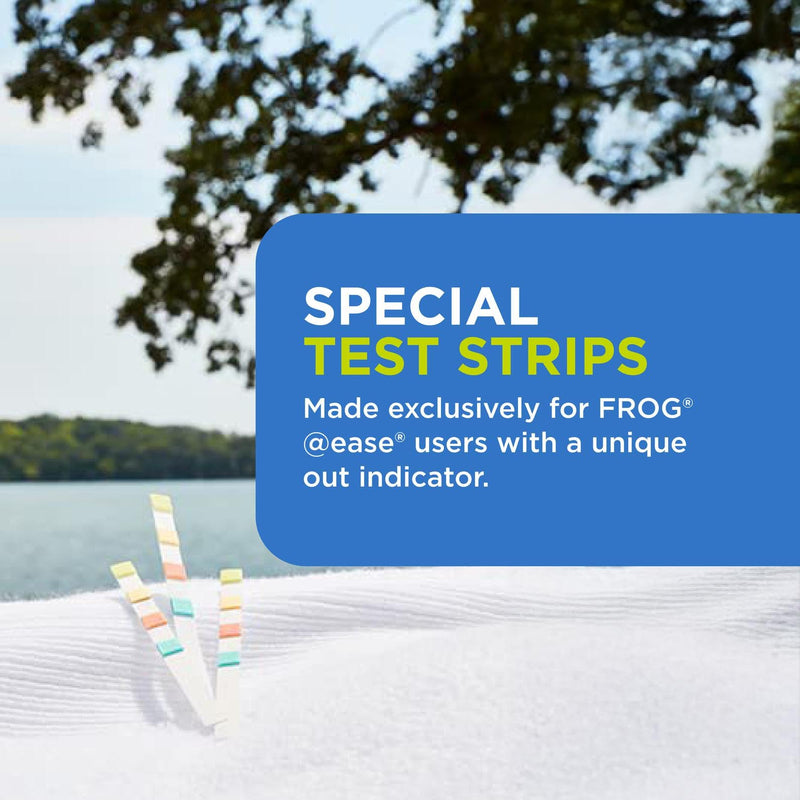 [Australia - AusPower] - FROG @Ease Test Strips for Hot Tubs and Swim Spas - Test Strip with Out Indicator for FROG @Ease SmartChlor Cartridges, pH, Total Alkalinity and Total Hardness - 60 Test Strips 