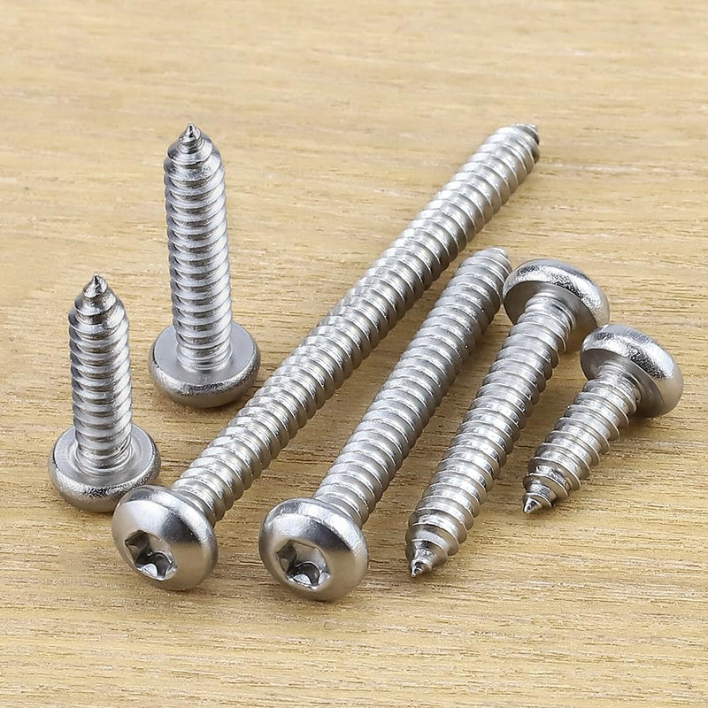 [Australia - AusPower] - #10 x 3/4" Pan Head Torx Drive Self Tapping Screws, 304 Stainless Steel 18-8 Wood Screw Sheet Metal Screw, Star Drive, Full Thread Coverage, Pack of 50 #10 x 3/4" 