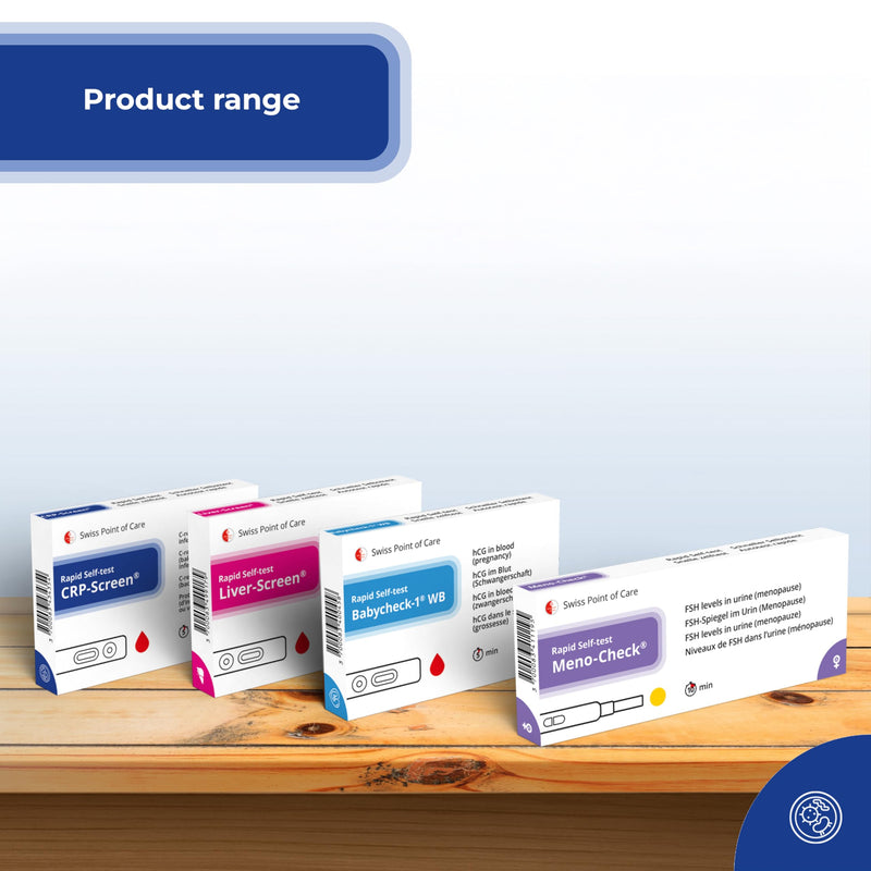 CRP-Screen Quick Test - Self Test for Detection of Bacterial Infections or Inflammation, CRP Detection (C-Reactive Protein), for Home Use 9 x 13 cm