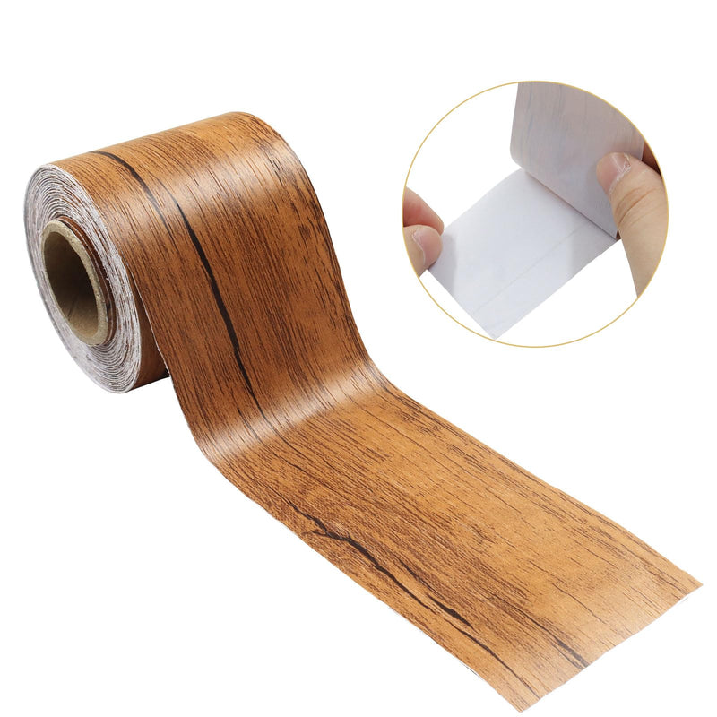 BokWin 1 Pack Wood Grain Repair Tape Self Adhesive Repair Patch for Furniture Floors Tables Doors DIY Projects 2 Inch x 33 Ft Oak Wood Grain Home Decor Fix