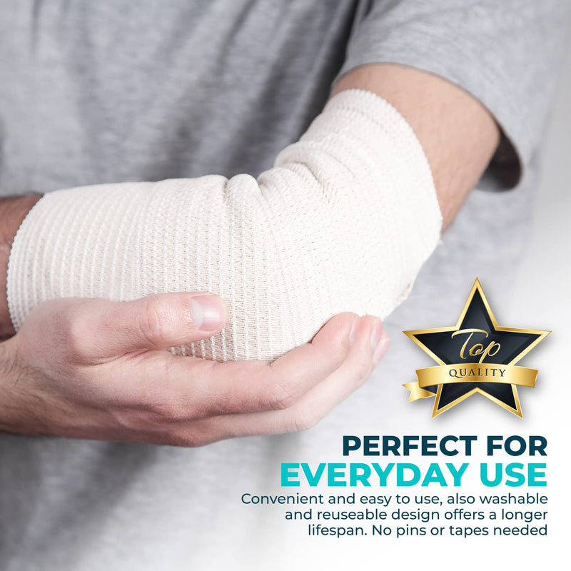 [Australia - AusPower] - Premium Elastic Tubular Medical Bandage Size E Stockinette, 3.4 inches x 33 Feet Plus One Pair of Medical Scissors Size E (3.4" x 33') 