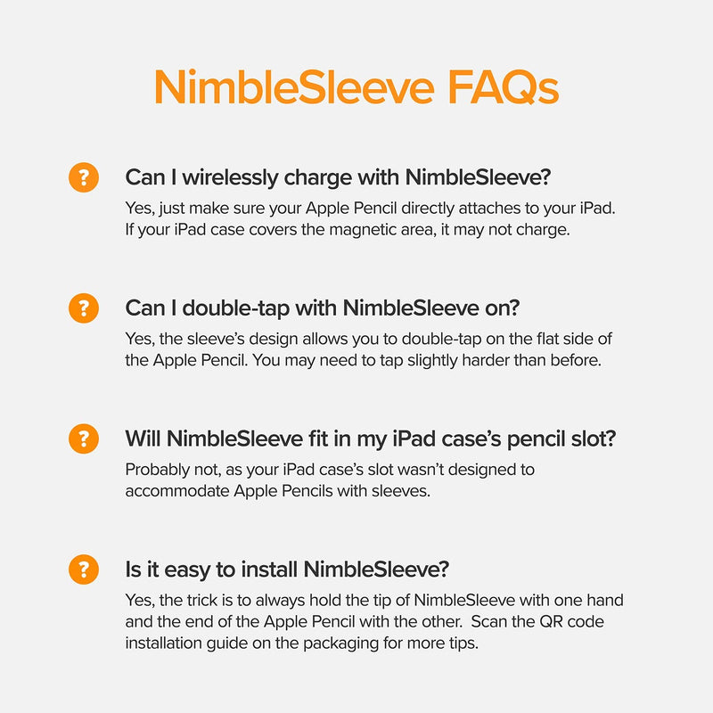 [Australia - AusPower] - UPPERCASE Designs NimbleSleeve Premium Silicone Case Holder Protective Cover Sleeve Compatible with iPad Apple Pencil 2nd Generation Only (Black) Black 