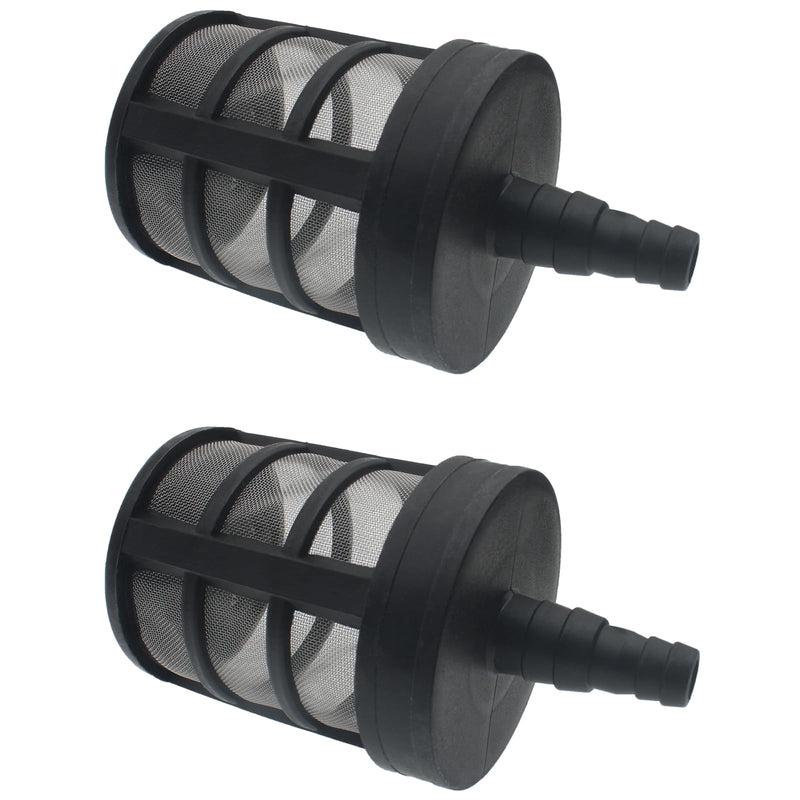 [Australia - AusPower] - 2 PCS Water Pump Inlet Strainer Stainless Steel Hose Encryption Filter Black Pump Inlet Strainer Screen for Most Pumps and Sprayers 