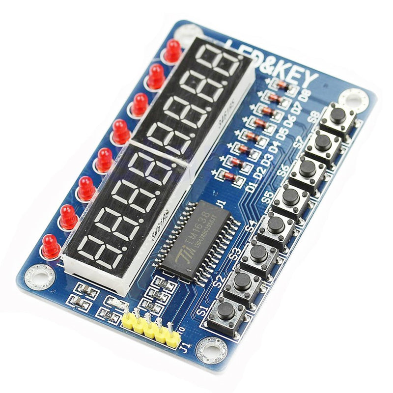 [Australia - AusPower] - HiLetgo TM1638 8 Bits Digital LED Tube Display Module with 8 LEDs 8 Button keys for AVR Arduino ARM 