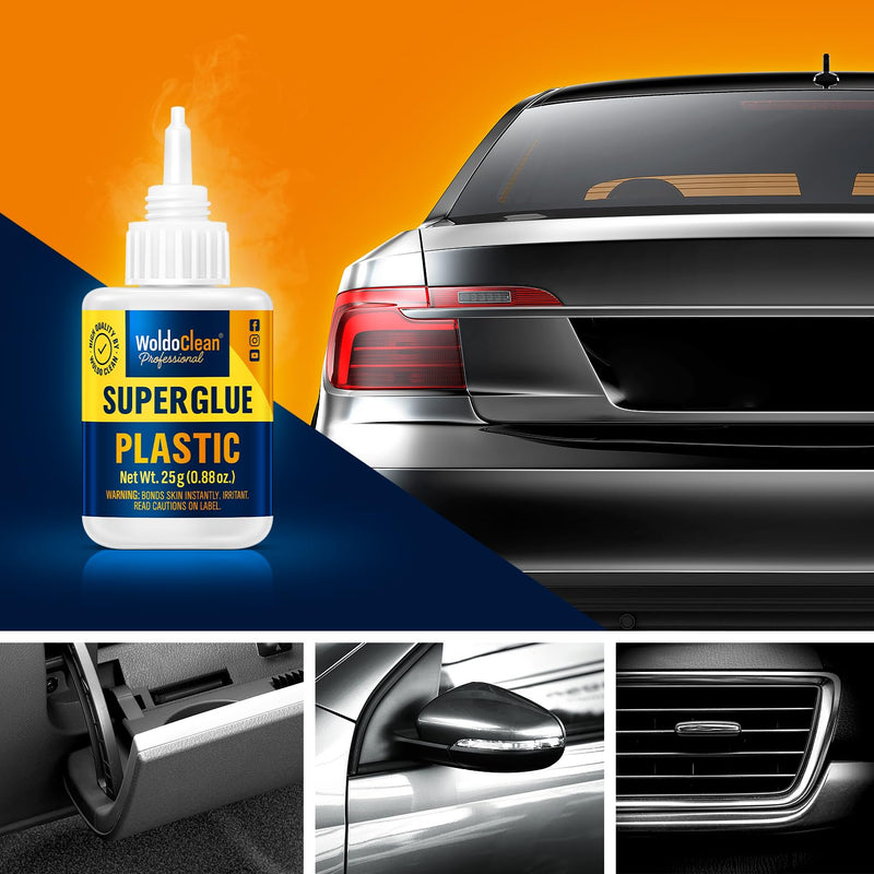 [Australia - AusPower] - Super Glue for Plastic 25g for Instant Strength - Waterproof, Heat-Resistant, Clear Glue with Precise Nozzle 