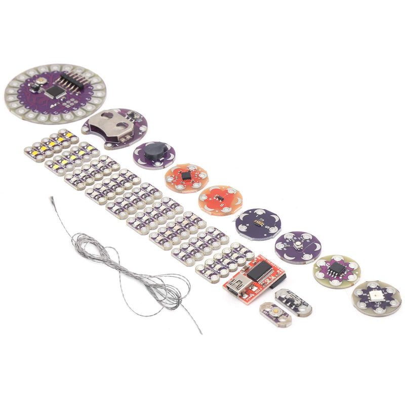 [Australia - AusPower] - Lilypad Kit Wearable Electronic LED and Sensor Kit Temperature Sensor with Cable,Electronic Components 