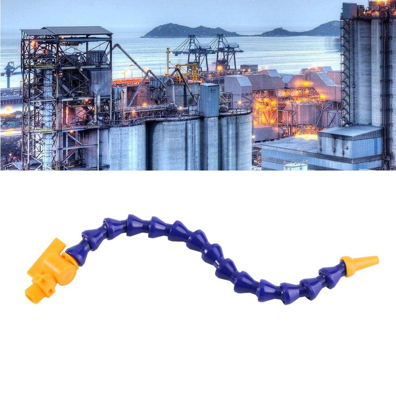 [Australia - AusPower] - 1/4 Inch PT Water Oil Coolant Hose, 12 Pieces Round Flat Nose Lathe CNC Machine Flexible Round Nozzle Water Oil Coolant Hose Cooling Pipe with Switch 