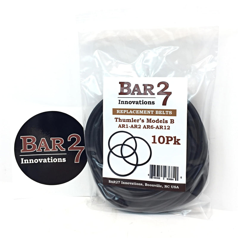 [Australia - AusPower] - Bar27 Rock Tumbler Replacement Drive Belts 10 Pack Compatible with Thumlers A-R1, A-R2, A-R6, A-R12, B #401, Black 