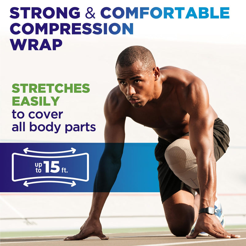 [Australia - AusPower] - Premium Elastic Bandage Wrap - 3” (2pk) - Strong Compression - Self-Closing Reusable Bandages for Legs and Arms - Wrist, Elbow, Foot, Knee Wrap 2 Pack Elastic 3in 