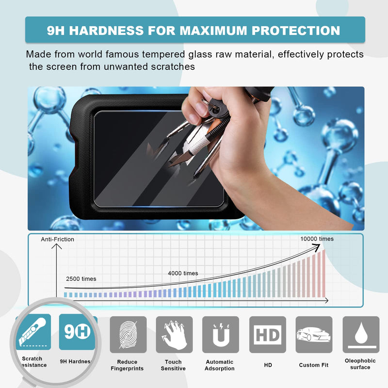 [Australia - AusPower] - CDEFG for 2018 2019 2020 2021 2022 2023 Wrangler JL/Gladiator JT Center Control Touchscreen Navigation Touch Screen Protector, HD Clear Tempered Glass 9H Scratch Resistance (for 8.4" Screen) for 8.4" Screen 