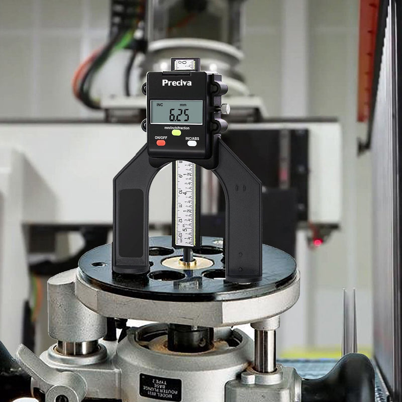 Preciva 0 - 80 mm Profile Depth Gauge Digital Depth Gauge for Woodworking and Mechanical Engineering