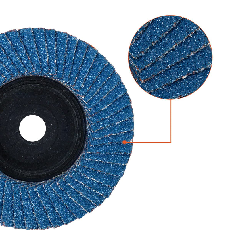 [Australia - AusPower] - 3 x 3/8 Inch Flap Disc for Angle Grinder, 60 Grit Flap Wheel for General Purpose Metal and Stainless Steel, Type 27 