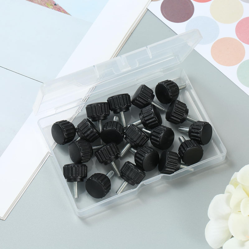 [Australia - AusPower] - 20 Pcs M4 x 10 mm Threaded Knurled Thumbscrew, Monitor Screws Vesa Mount Screws Carbon Steel Clamping Knobs Grip Thumb Screw Mounting Thumb Screw 