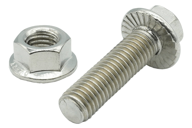 [Australia - AusPower] - Stainless Steel Flange Screws, Flange Bolts, Exhaust Manifold Hardware Kit (Bolts&Nuts) M10X1.5-35mm (6-Pack) 