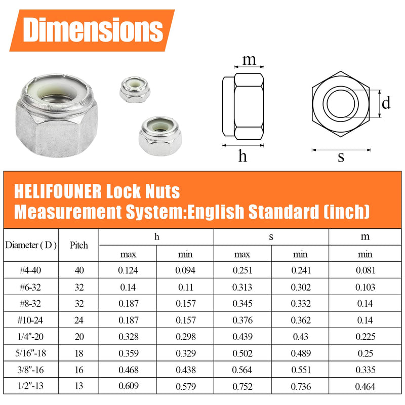 [Australia - AusPower] - 100 Pieces 1/4"-20 Nylon Insert Hex Lock Nuts, 304 Stainless Steel (18-8) Locknuts, Bright Finish, Coarse Thread 1/4"-20 (100 pcs) 