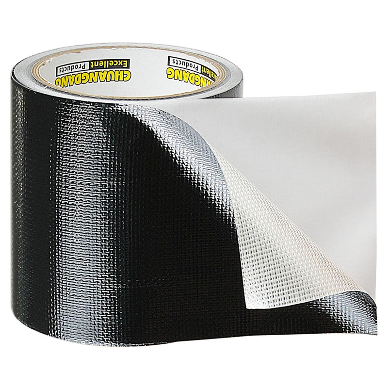 Black Awning Repair Tape,4INx25FT,Waterproof Repair Tape for Fabric,RV Awning,Tarp,Tent,Tarp,Tent,Sail,Underbelly,Boat Cover,Canvas,Outdoor Repair Patch,UVproof,Heavy Duty 4INX25FT