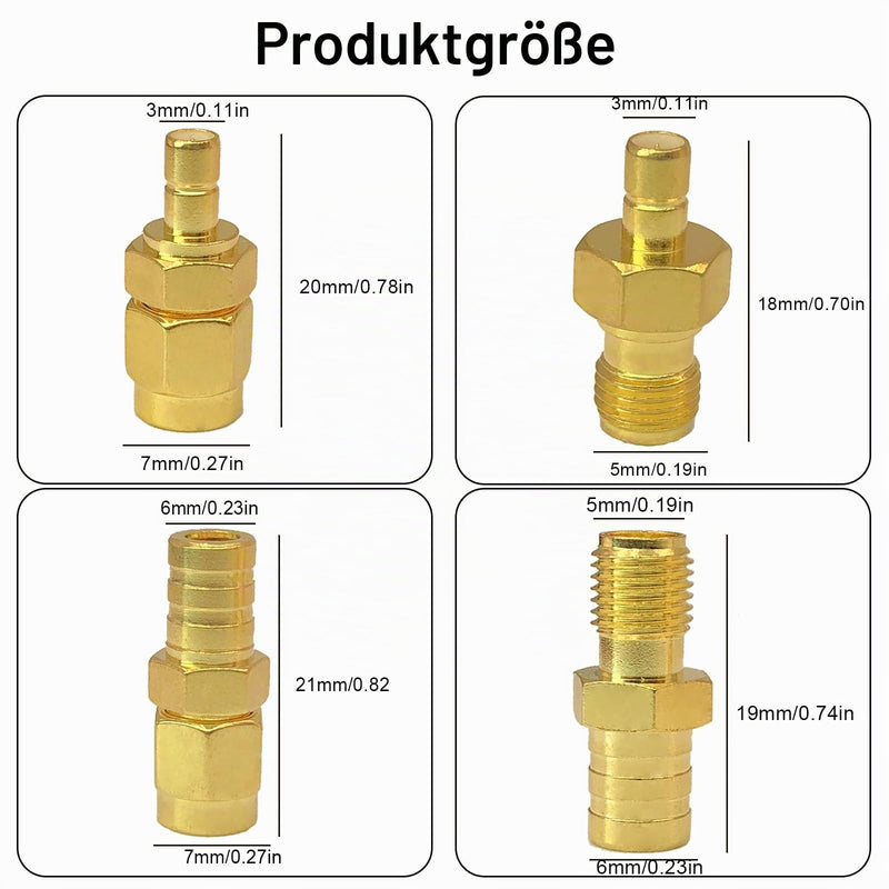 4 Type SMA to SMB Kit Coaxial Cable DAB Car Radio Antenna Adapter | For Aerial Pigtail Cable Car Satellite, Compatible with Sirius XM DAB Radio Antenna
