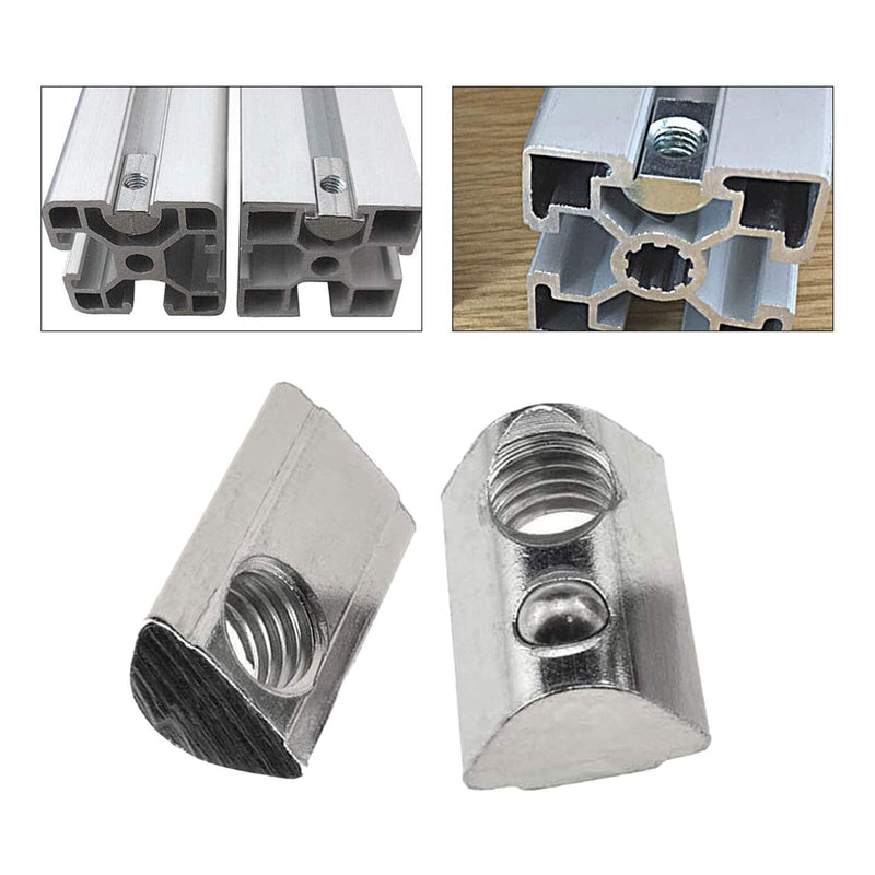 [Australia - AusPower] - 4040 Series M8 T Slot Nuts Roll-in Spring Ball Loaded Elastic Nuts Carbon Steel for 4040 Series Aluminum Extrusion Profile Rail with 8mm Slot for 3D Printer?20Pcs? 4040- M8 